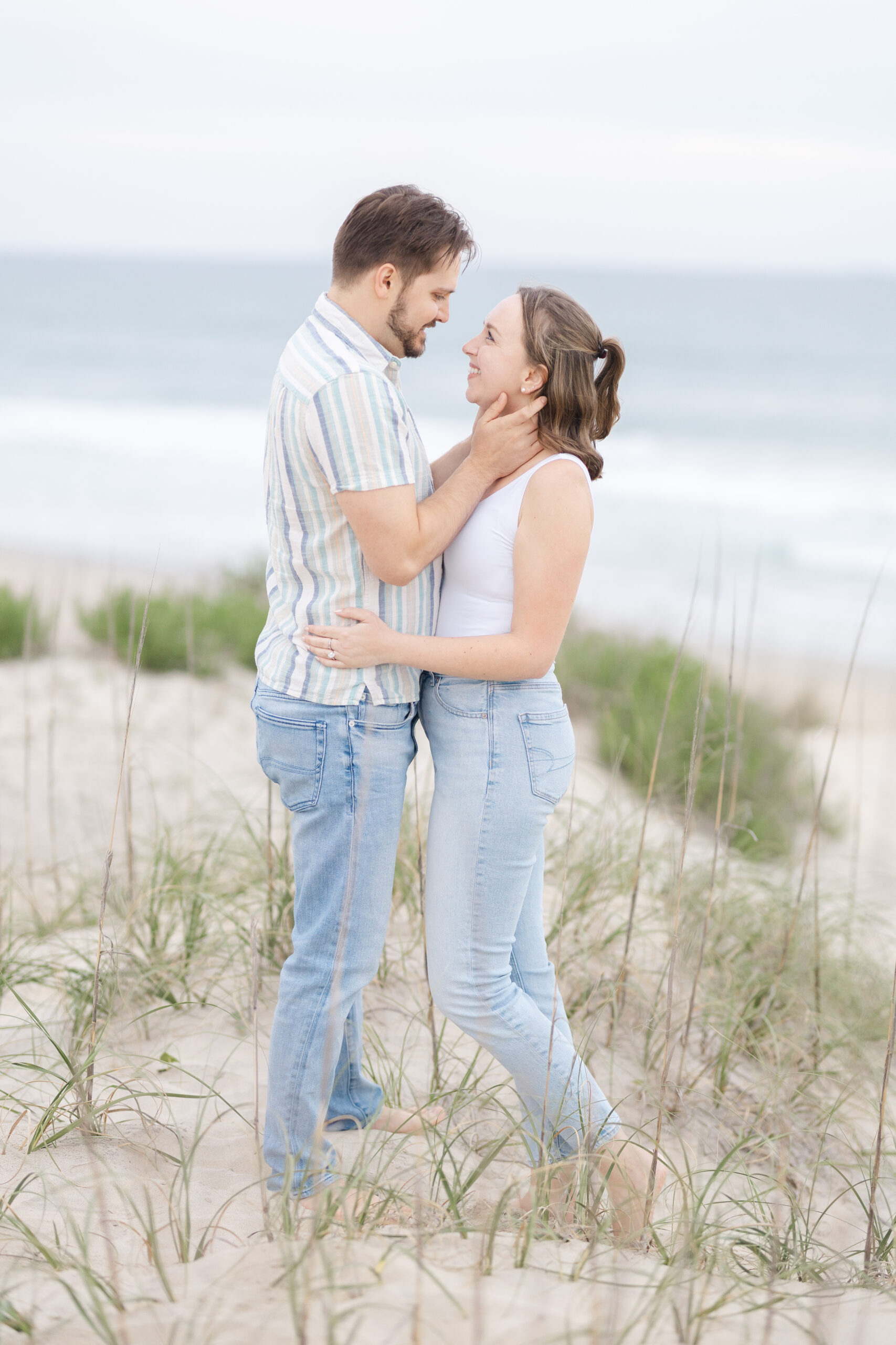 Megan & Zach’s Bodie Island Lighthouse Engagement Session / Outer Banks Photographer